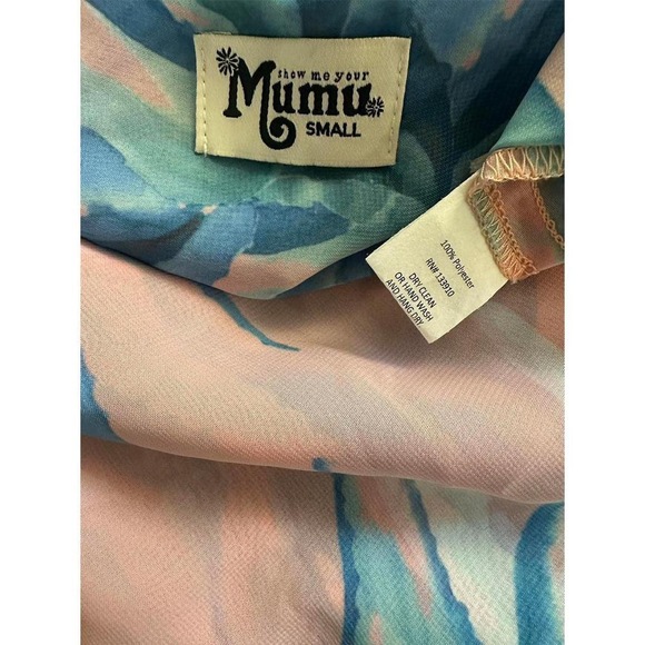 Small one shoulder tunic Show Me Your MuMu floral Tropical print in Pink - Picture 6 of 7